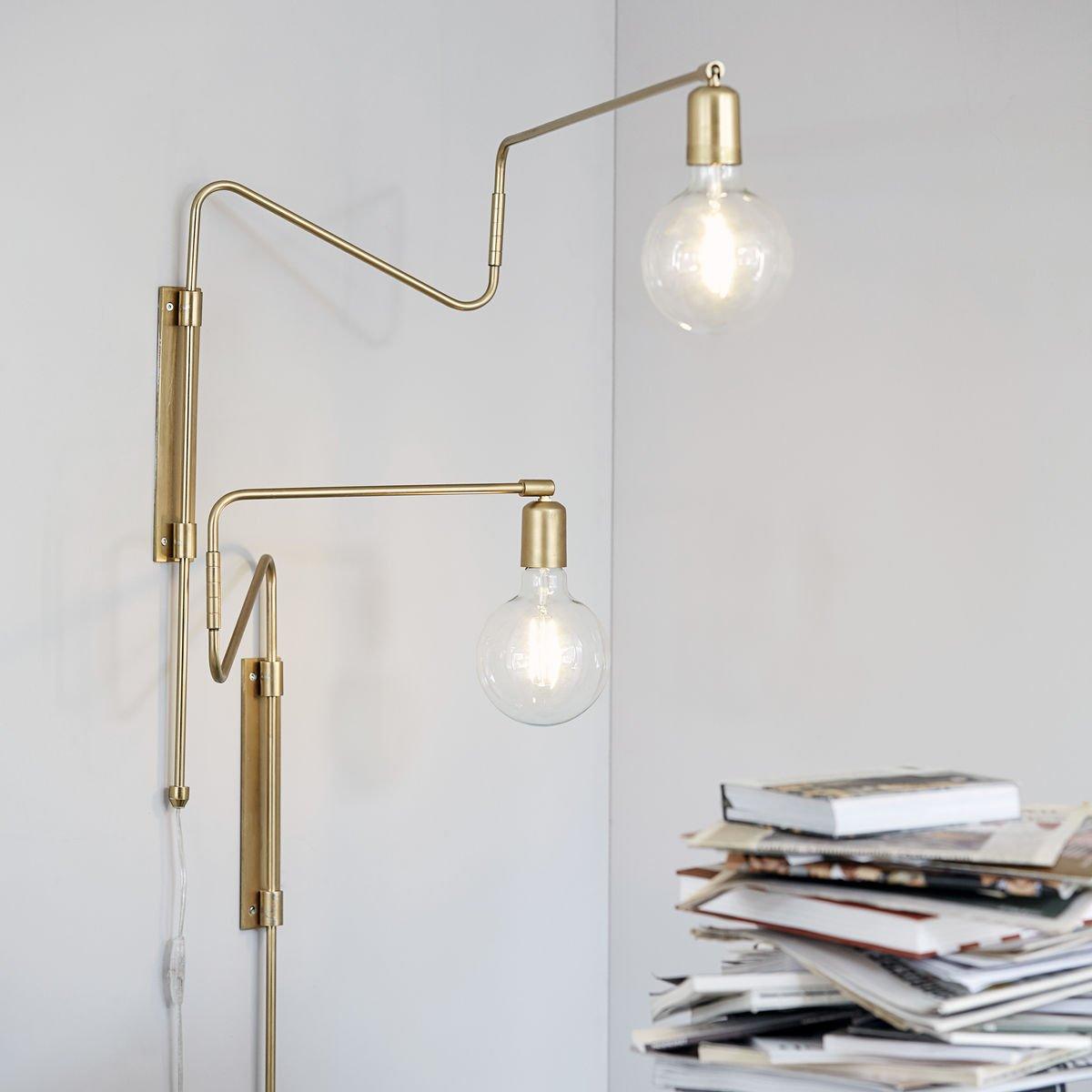 Articulated Swing-Arm Wall Light / ∅ 27.6″ x H 26.4″ / Dia 70cm x H 67cm / Black / AU Plug