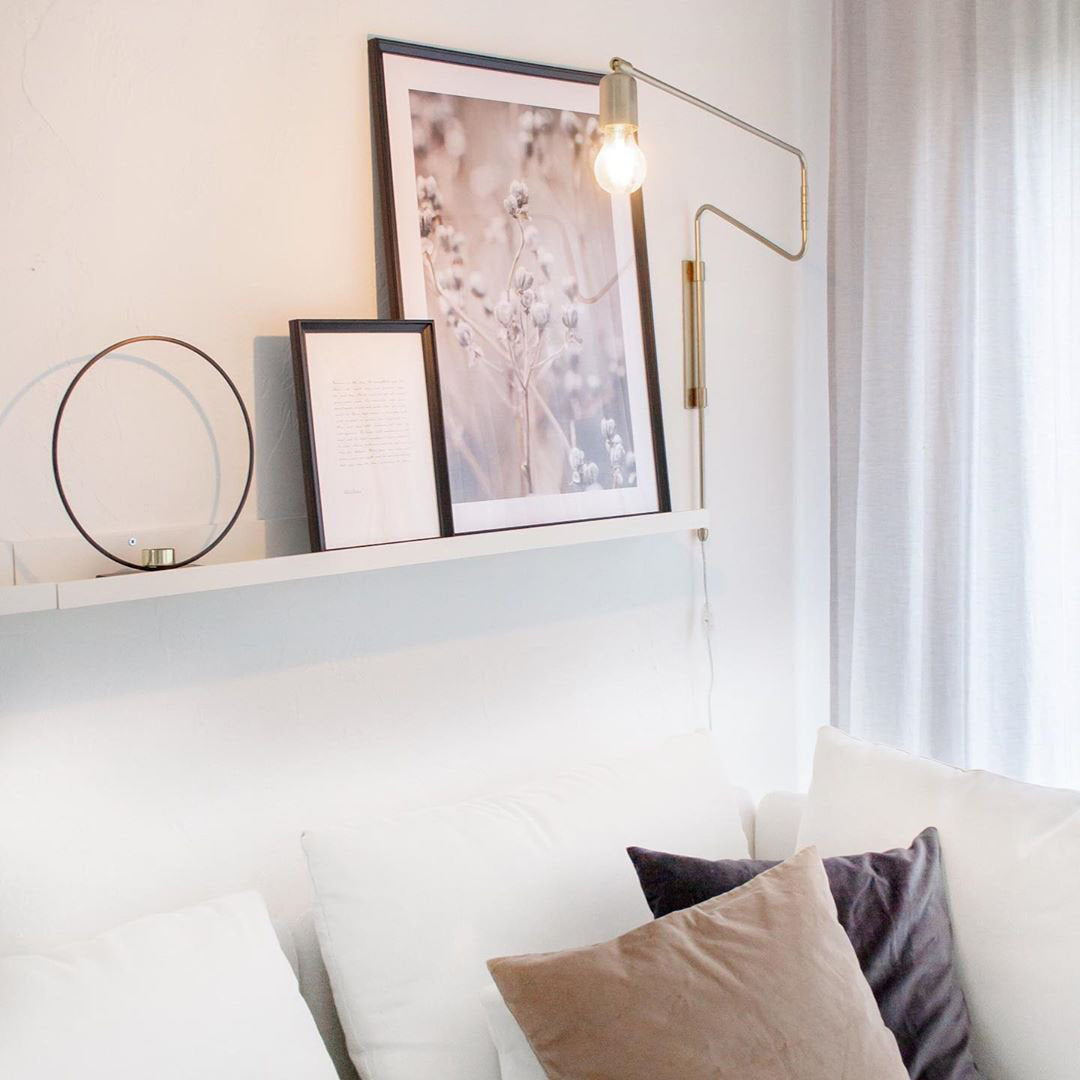 Articulated Swing-Arm Wall Light / ∅ 27.6″ x H 26.4″ / Dia 70cm x H 67cm / Brass / US Plug