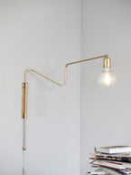 Articulated Swing-Arm Wall Light / Set of 2 / Black / EU Plug