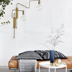 Articulated Swing-Arm Wall Light / Set of 2 / Brass / UK Plug