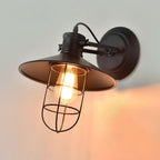 Caged Glass Industrial Wall Light