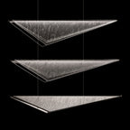 Cascading Glass Flight 60.5-Inch Linear Pendant / Silver / Smoke Linear