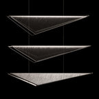 Cascading Glass Flight 60.5-Inch Linear Pendant / Silver / Clear Hammered