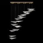Cascading Glass Flight 60.5-Inch Linear Pendant