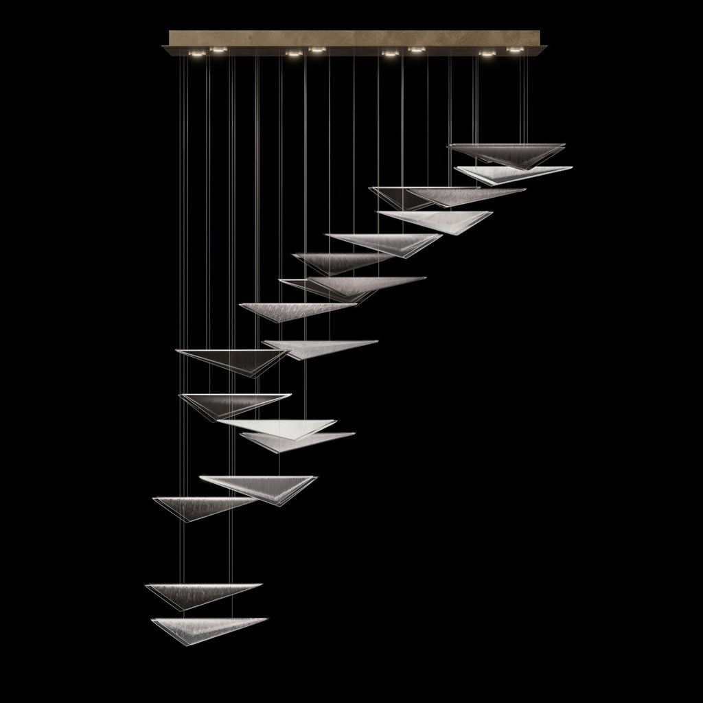 Cascading Glass Flight 60.5-Inch Linear Pendant