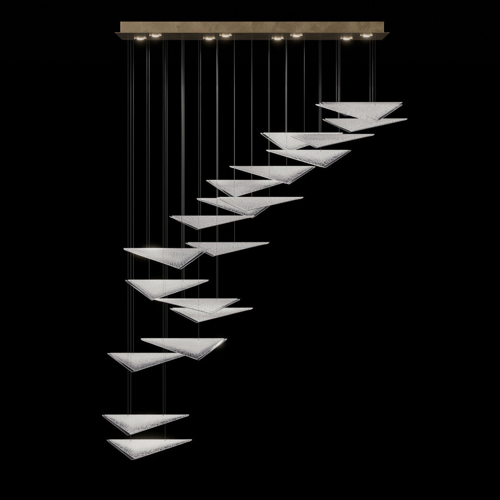 Cascading Glass Flight 60.5-Inch Linear Pendant