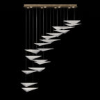 Cascading Glass Flight 60.5-Inch Linear Pendant