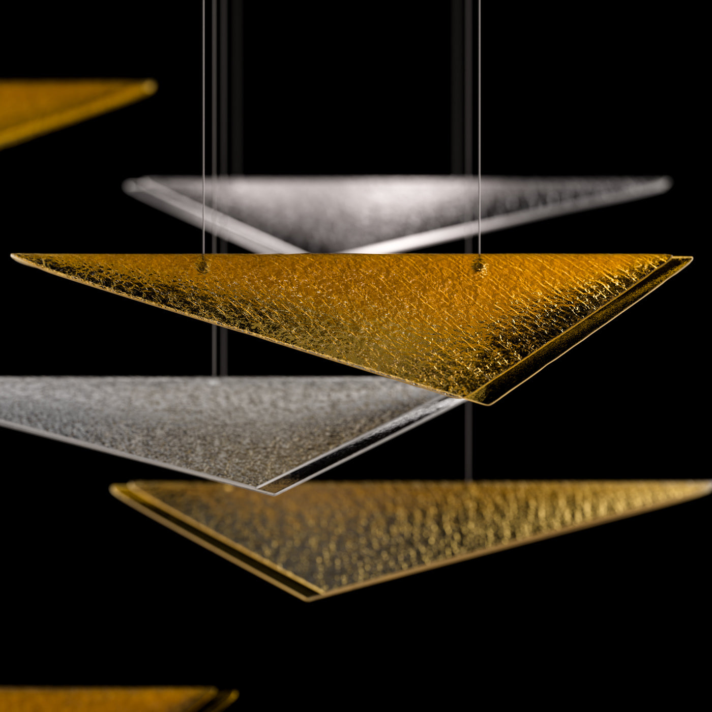 Cascading Glass Flight 60.5-Inch Linear Pendant