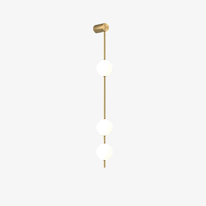 Cascading Globe LED Wall Light / 4 Lamps Set of 2 / Brass & Plastic ball / Warm White