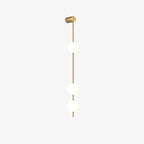 Cascading Globe LED Wall Light / 4 Lamps Set of 2 / Brass & Plastic ball / Warm White