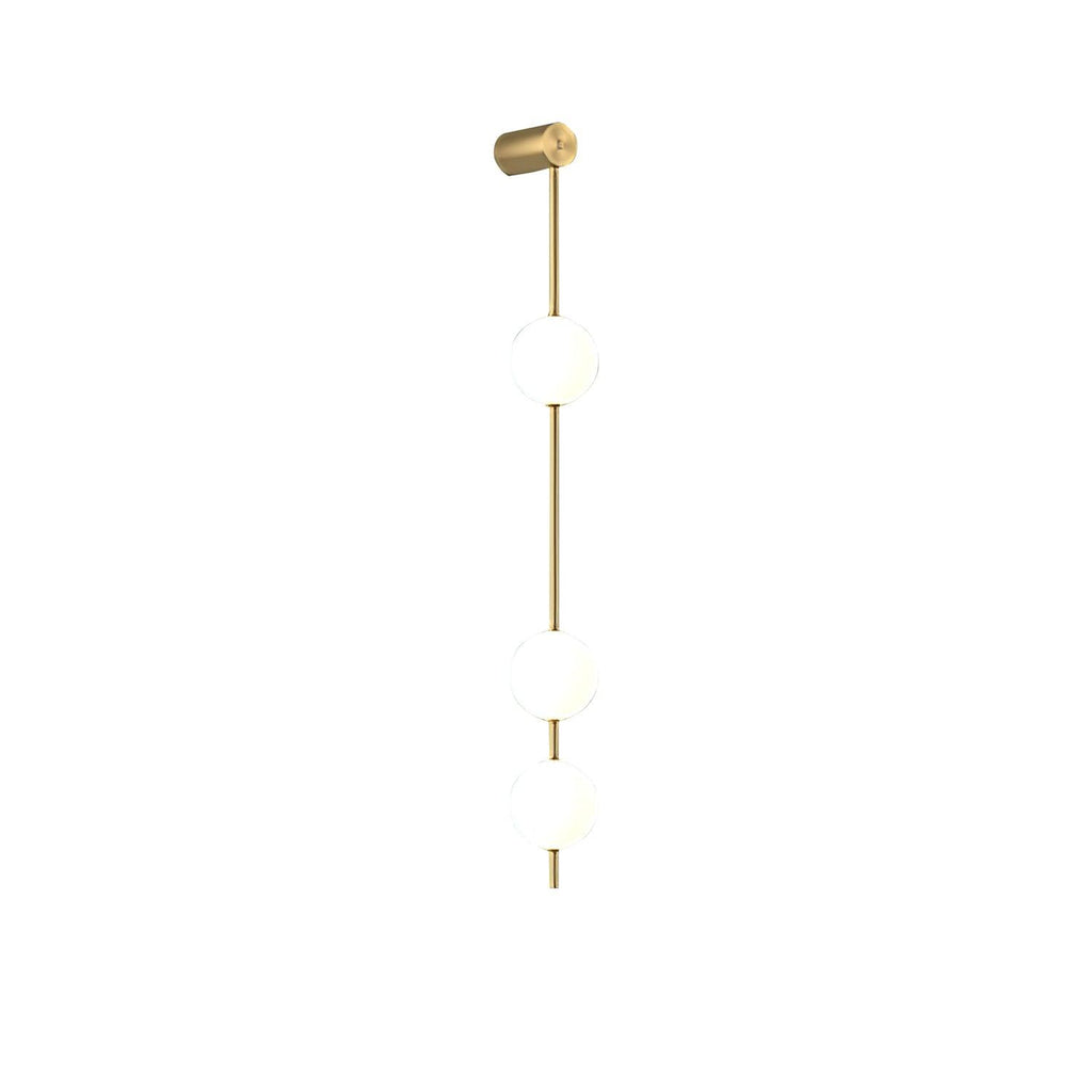 Cascading Globe LED Wall Light / 5 Lamps Set of 2 / Brass & Glass ball / Warm White
