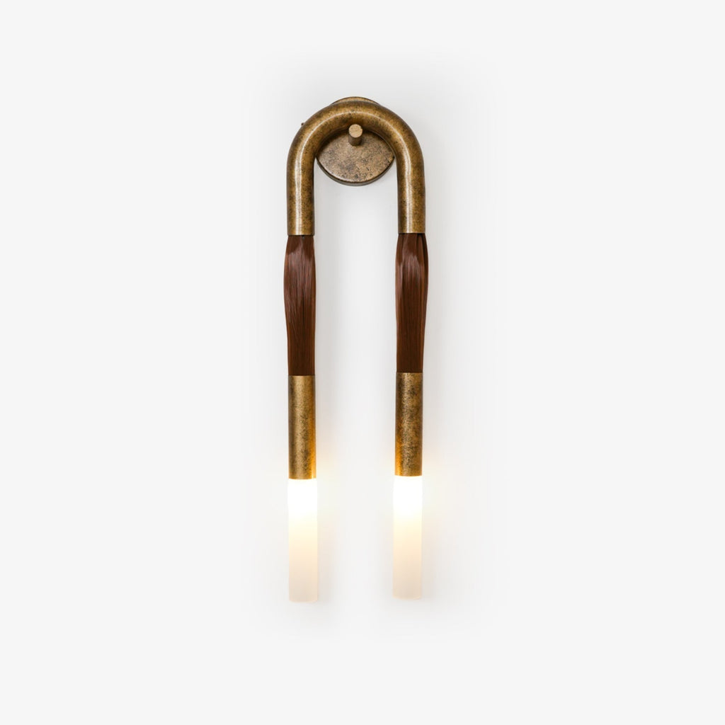 Cascading Tassel and Glass Wall Light / ∅ 6.3″ x H 25.6″ / Dia 16cm x H 65cm / Brass / 1 Piece