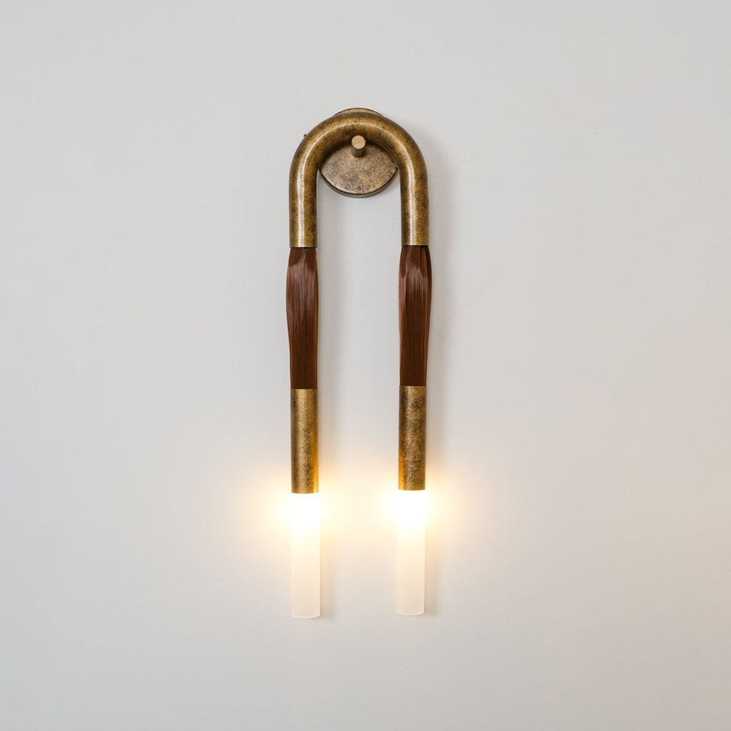 Cascading Tassel and Glass Wall Light / ∅ 6.3″ x H 25.6″ / Dia 16cm x H 65cm / Nickel / 2 Pieces