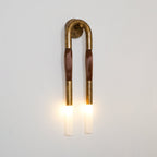 Cascading Tassel and Glass Wall Light / ∅ 6.3″ x H 25.6″ / Dia 16cm x H 65cm / Brass / 2 Pieces