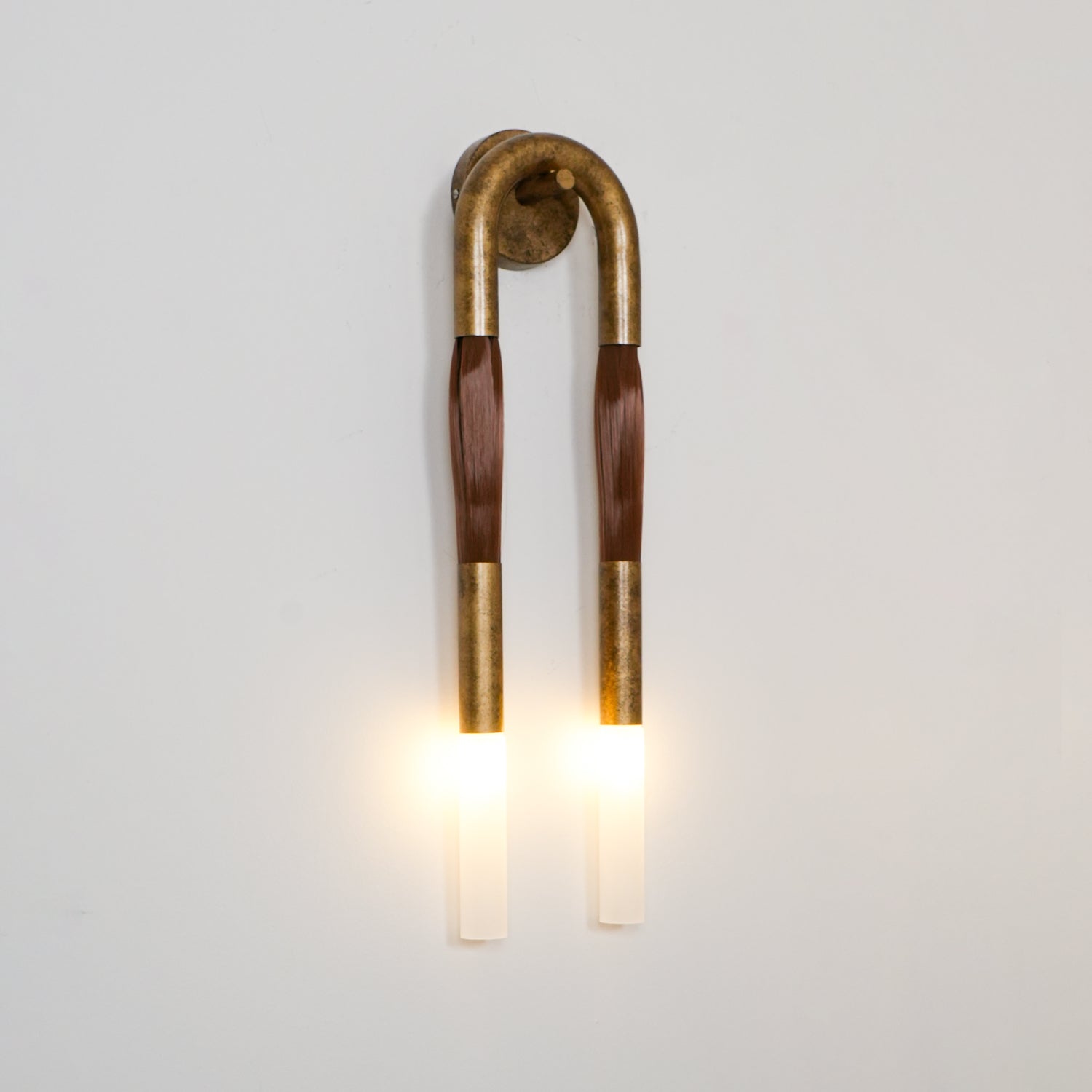 Cascading Tassel and Glass Wall Light / ∅ 6.3″ x H 25.6″ / Dia 16cm x H 65cm / Brass / 2 Pieces