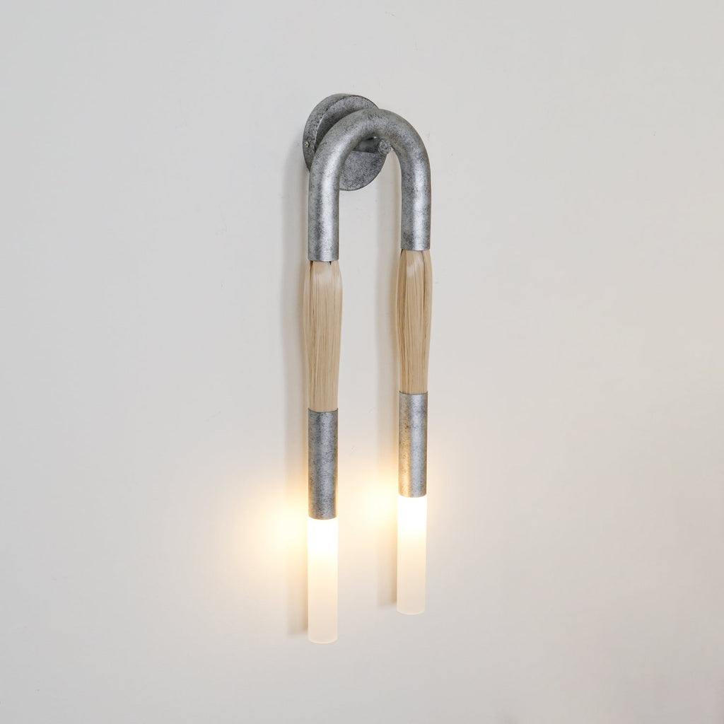 Cascading Tassel and Glass Wall Light / ∅ 6.3″ x H 25.6″ / Dia 16cm x H 65cm / Nickel / 1 Piece