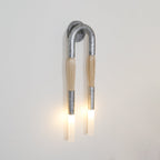 Cascading Tassel and Glass Wall Light / ∅ 6.3″ x H 25.6″ / Dia 16cm x H 65cm / Nickel / 1 Piece