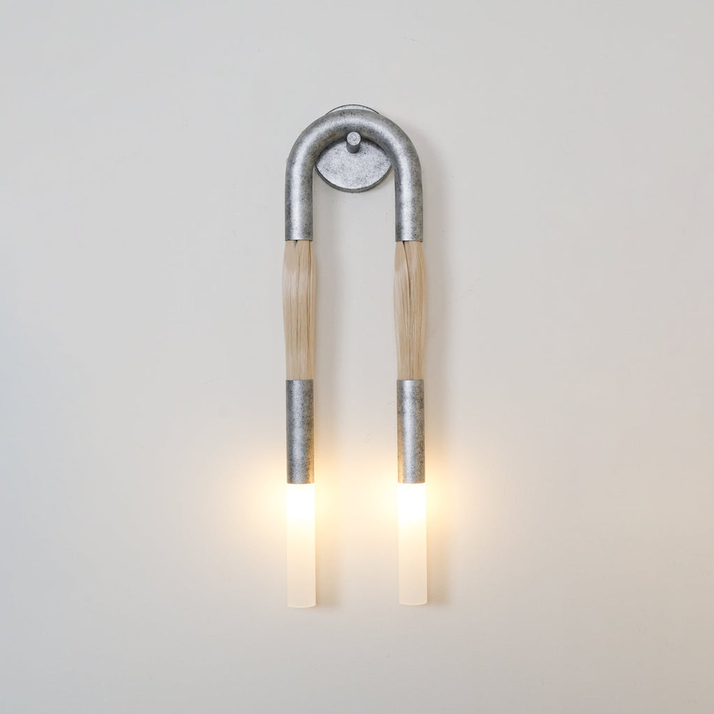 Cascading Tassel and Glass Wall Light / ∅ 6.3″ x H 25.6″ / Dia 16cm x H 65cm / Black / 1 Piece