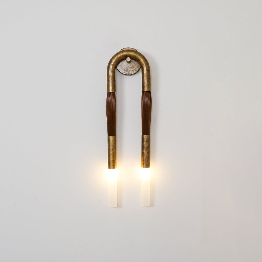 Cascading Tassel and Glass Wall Light / ∅ 6.3″ x H 25.6″ / Dia 16cm x H 65cm / Black / 2 Pieces