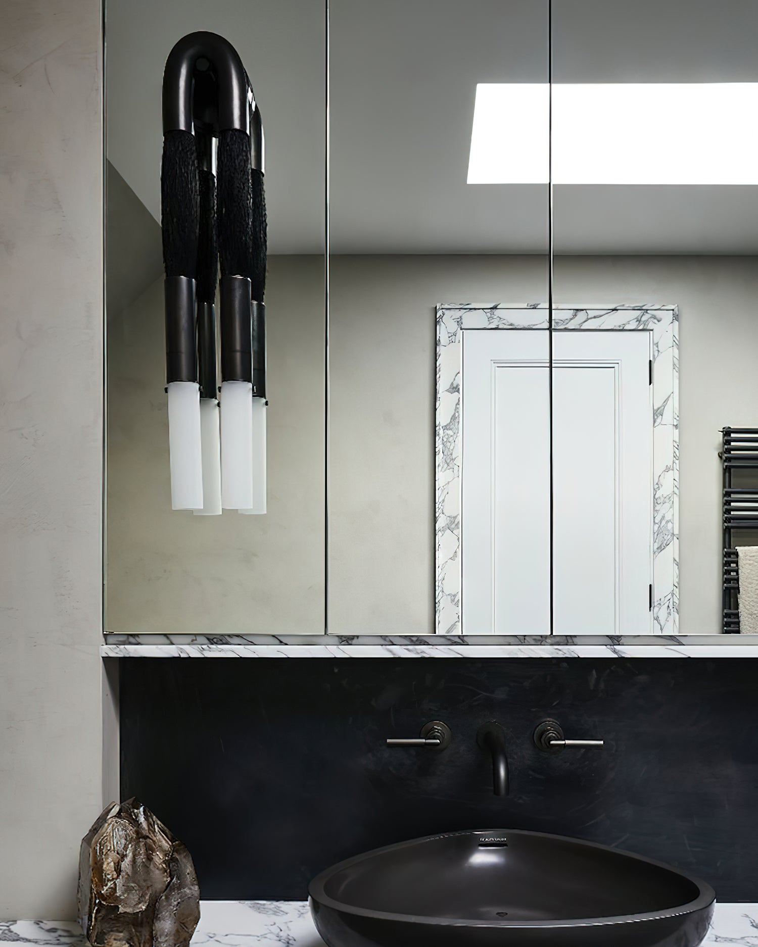 Cascading Tassel and Glass Wall Light