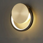 Circular Brass Integrated LED Wall Light