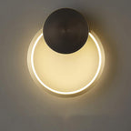 Circular Brass Integrated LED Wall Light