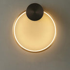 Circular Brass Integrated LED Wall Light