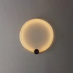 Circular Brass Integrated LED Wall Light / ∅ 15.7″ x H 16.9″ / Dia 40cm x H 43cm / Brass & Black / Three-Color Changing Light