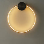 Circular Brass Integrated LED Wall Light