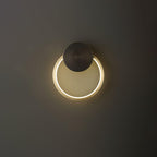 Circular Brass Integrated LED Wall Light