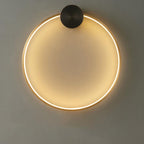 Circular Brass Integrated LED Wall Light
