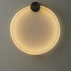 Circular Brass Integrated LED Wall Light