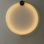 Circular Brass Integrated LED Wall Light