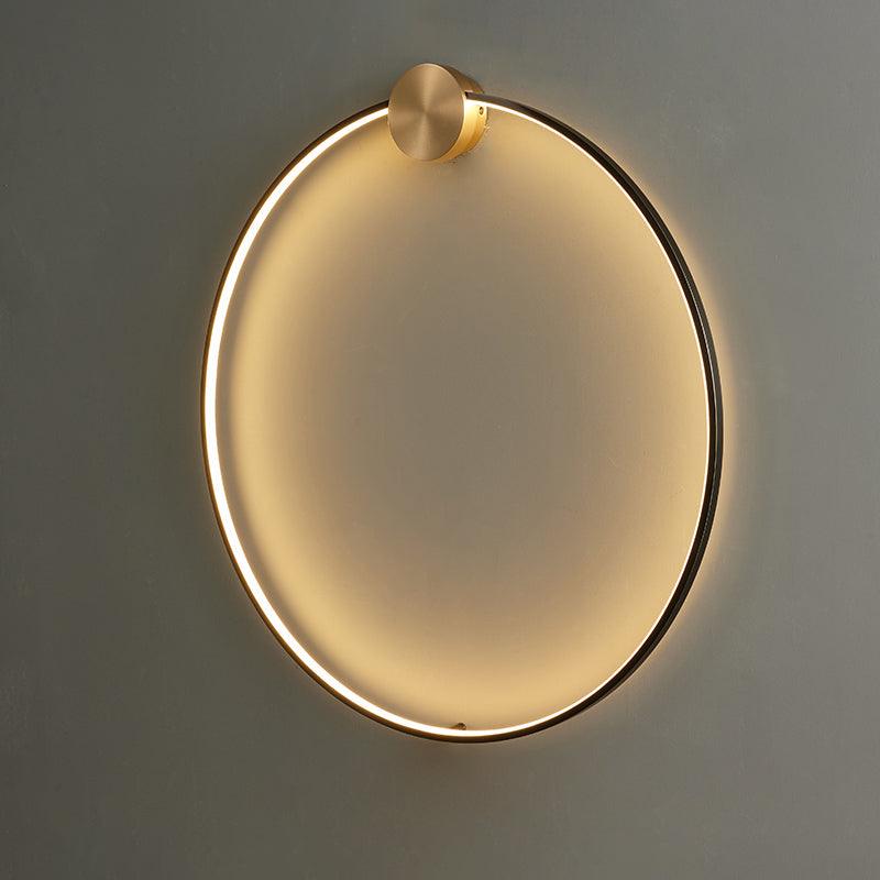 Circular Brass Integrated LED Wall Light