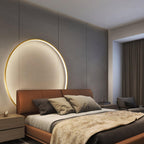 Circular Brass Integrated LED Wall Light / Dia 15cm Set of 2 / Brass & Black / Three-Color Changing Light