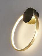 Circular Brass Integrated LED Wall Light