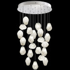 Clear Quartz Glass 24-Inch Round Pendant