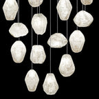Clear Quartz Glass 24-Inch Round Pendant