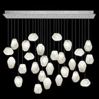 Clear Quartz Glass 54-Inch Rectangular Pendant