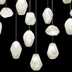 Clear Quartz Glass 54-Inch Rectangular Pendant