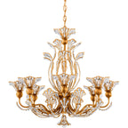 Crystal Bloom Heirloom Gold Chandelier / Antique Silver / Clear Radiance