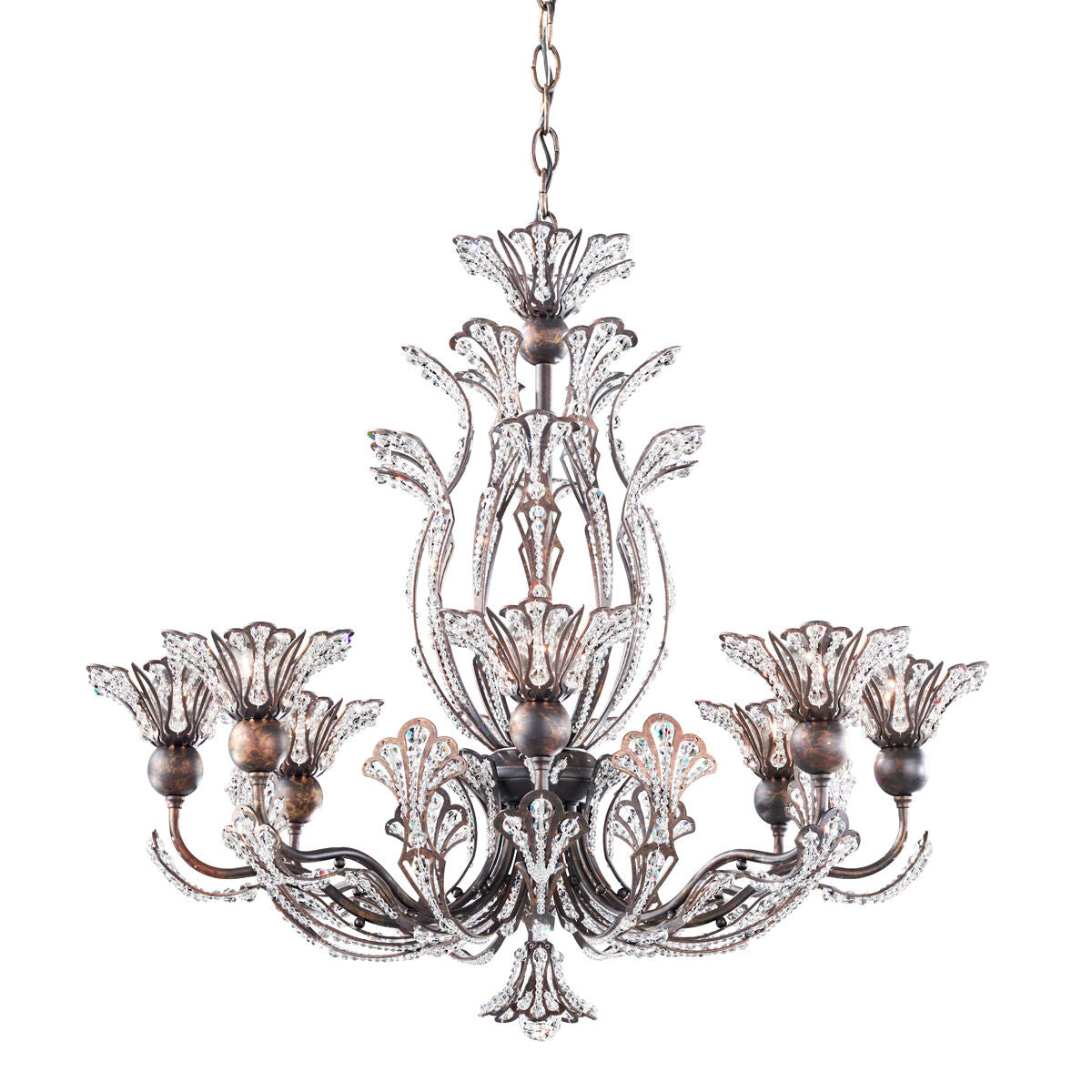Crystal Bloom Heirloom Gold Chandelier