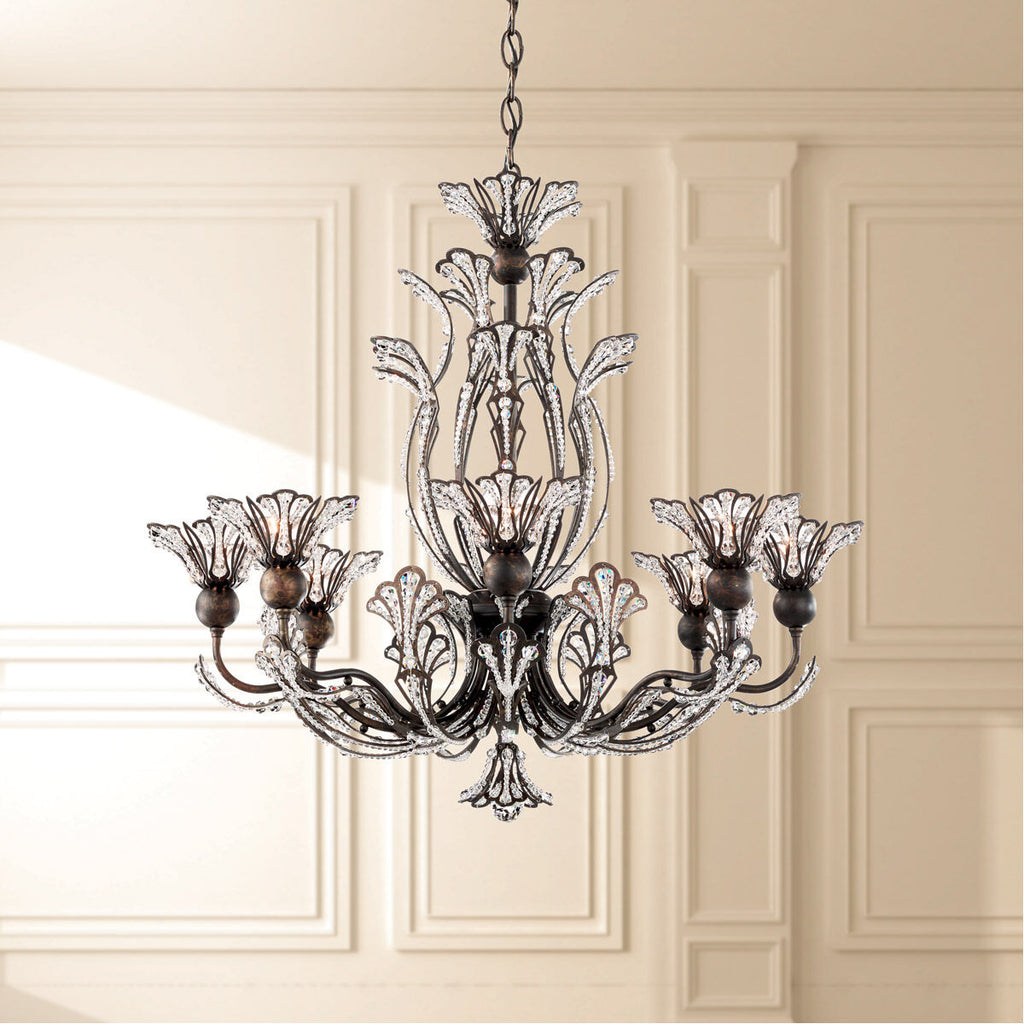Crystal Bloom Heirloom Gold Chandelier
