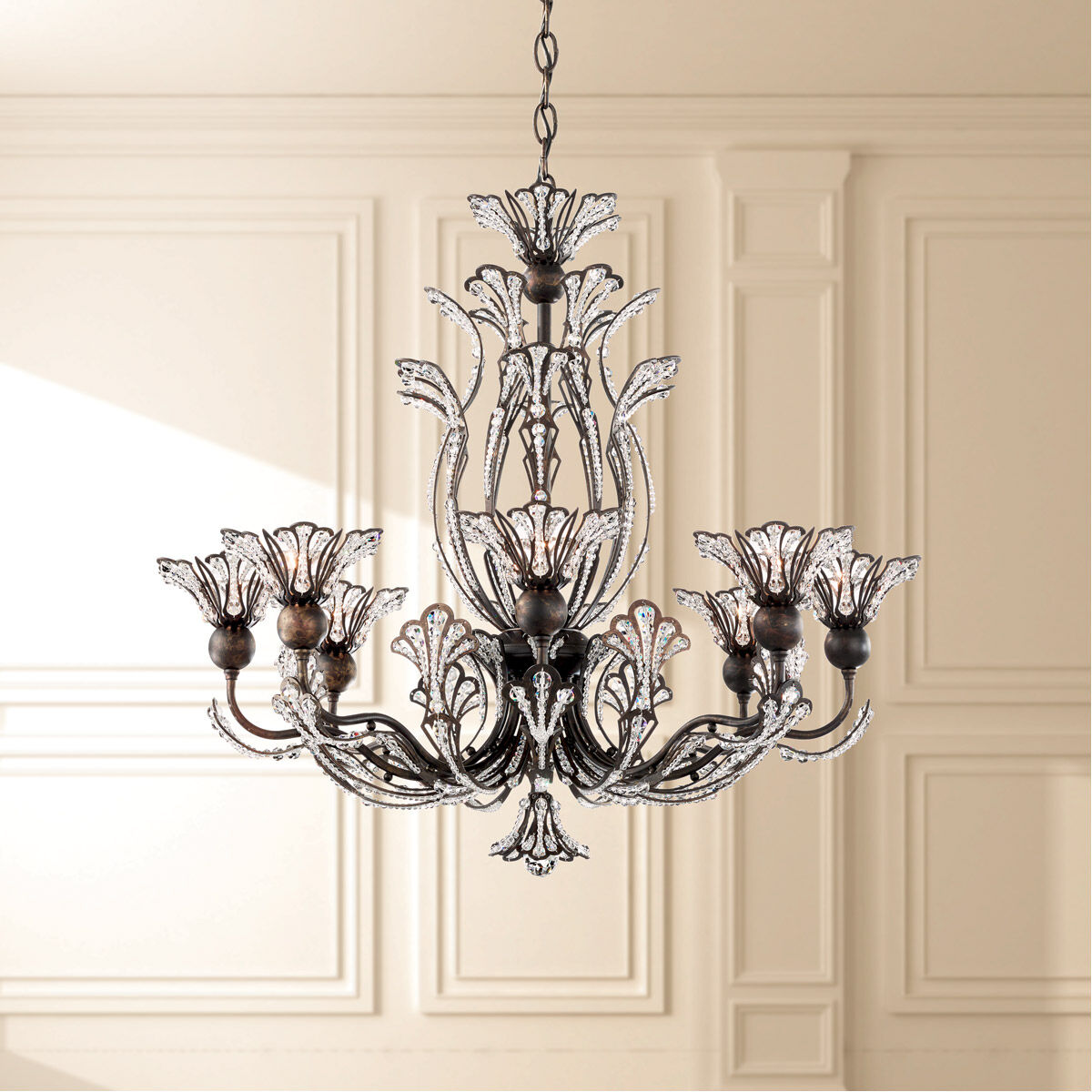 Crystal Bloom Heirloom Gold Chandelier