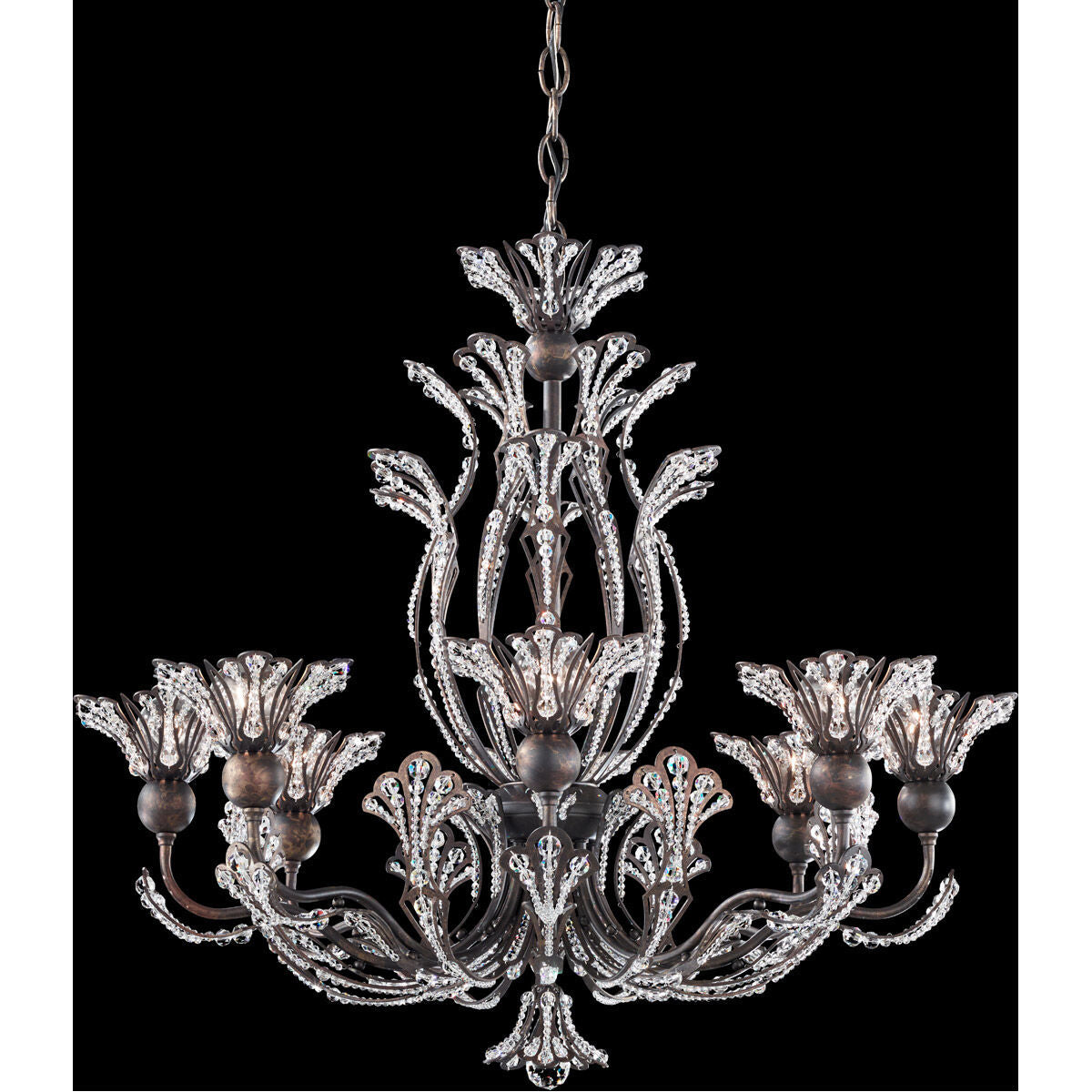 Crystal Bloom Heirloom Gold Chandelier