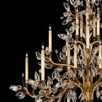 Crystal Laurel 75-Inch Round Chandelier / Silver