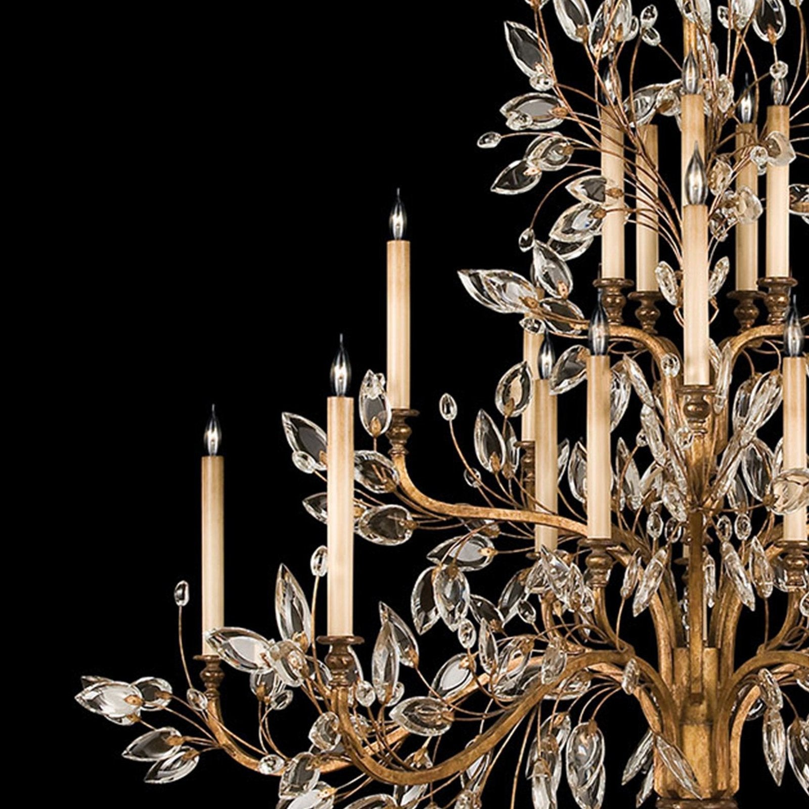 Crystal Laurel 75-Inch Round Chandelier / Silver