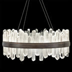Crystal Spire 30.5-Inch LED Pendant / Bronze