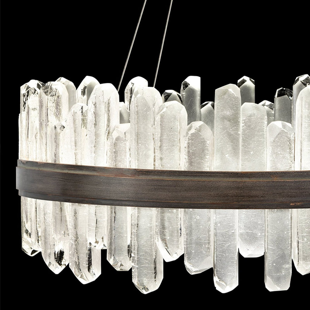 Crystal Spire 30.5-Inch LED Pendant / Gold