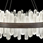 Crystal Spire 30.5-Inch LED Pendant / Silver